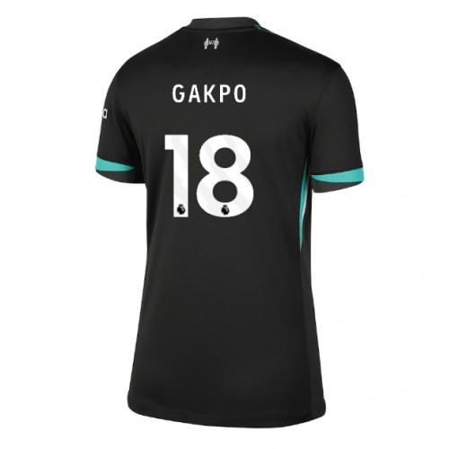 Fotballdrakt Dame Liverpool Cody Gakpo #18 Bortedrakt 2024-25 Kortermet